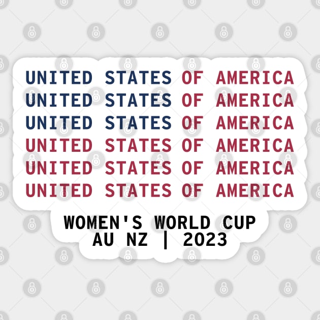 USA American Flag Soccer Women's World Cup 2023 Sticker by Designedby-E